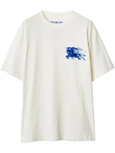 Burberry Ekd Cotton T-shirt In Grey