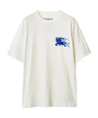 Burberry Ekd Cotton T-shirt In Grey