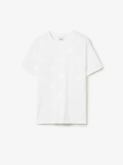 Burberry Ekd Cotton T-shirt In White