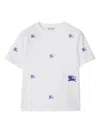 Burberry Boys White Ekd Cotton T-shirt In White