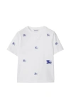 Burberry Boys White Ekd Cotton T-shirt In White