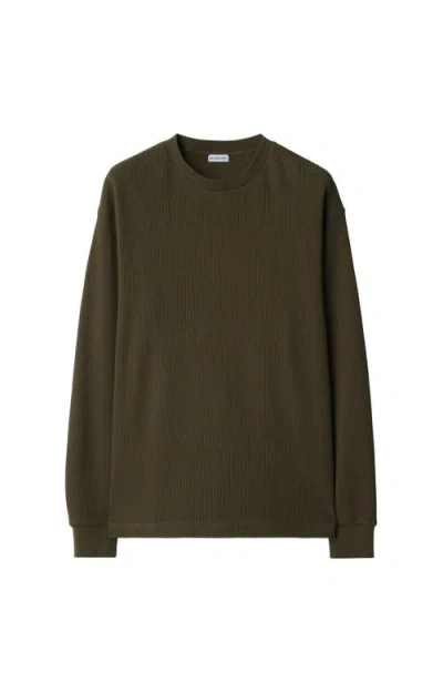 Burberry Equestrian Knight Cotton Sweatshirt In Green