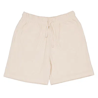 Burberry Ekd Cotton Toweling Shorts In Neutral