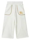 Burberry Kids Ekd Aubrey Cotton Track Pants In Neutrals