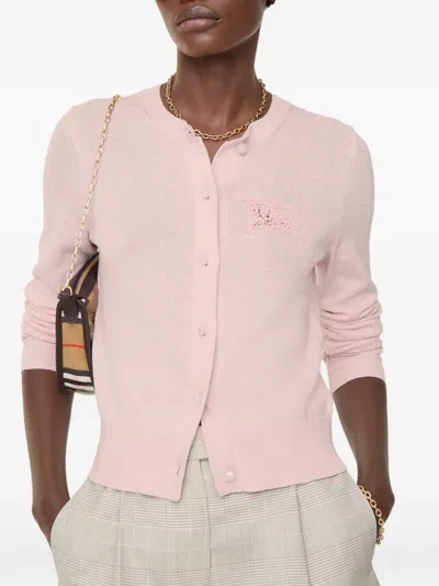 Burberry Cotton And Wool Cardigan In Multi