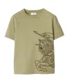 Burberry Kids Khaki Ekd T-shirt In Nude