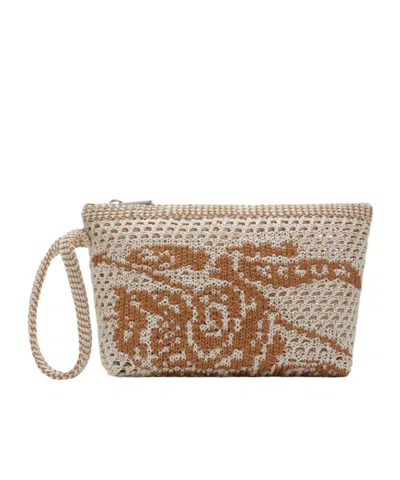 Burberry Ekd Crochet Pouch In White/sand