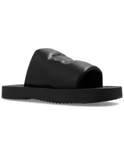 BURBERRY BURBERRY EKD-DEBOSSED LEATHER SLAB SLIDE