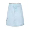 Burberry Ekd Denim Cotton Skirt In Blue