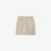 Burberry Equestrian Knight Denim Skirt In Brown