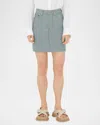 Burberry Ekd Denim Skirt In Denim Blue