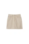 Burberry Equestrian Knight Denim Skirt In Rubble