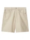 Burberry Men's Ekd Denim Shorts In Neutral