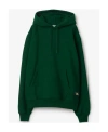 Burberry Ekd Drawstring Cotton Hoodie In Green