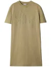 Burberry Ekd Embroidered T-shirt Dress In Neutrals