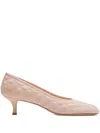Burberry Ekd-embellished Leather Pumps In Pink