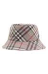 Burberry Ekd Embroidered Bias Check Bucket Hat