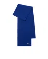 Burberry Ekd-embroidered Cashmere Scarf In Blue
