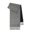 Burberry Ekd Embroidered Cashmere Scarf In Gray