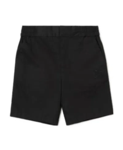Burberry Ekd Embroidered Chino Shorts In Black