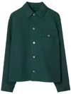Burberry Ekd-embroidered Cotton Jacket In Grün
