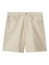 Burberry Men's Ekd Denim Shorts In Neutral