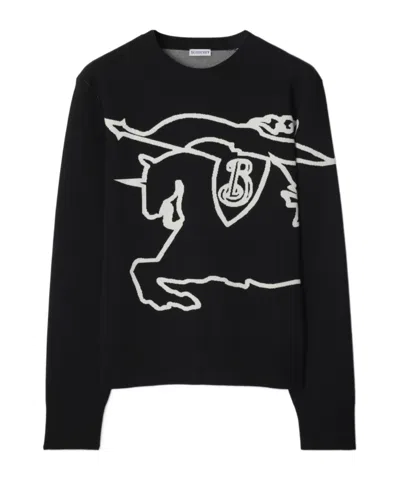 BURBERRY BURBERRY EKD INTARSIA-KNIT CREWNECK JUMPER