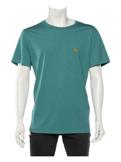 Pre-owned Burberry Ekd-embroidered Cotton T-shirt