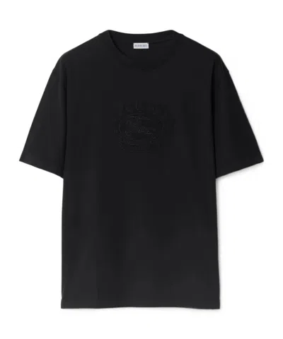 BURBERRY BURBERRY EKD-EMBROIDERED CREWNECK T-SHIRT