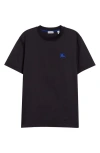 Burberry Slim Fit Essentials T-shirt With Embroidered Logo In Black