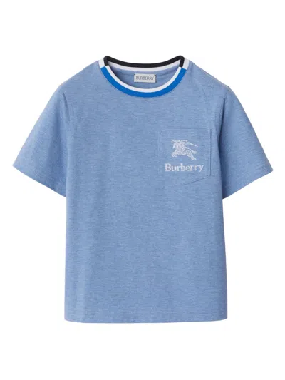 BURBERRY EKD-EMBROIDERED COTTON T-SHIRT