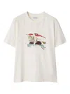 Burberry Ekd Embroidered Cotton T-shirt In White