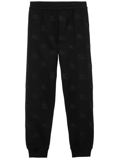 Burberry Jogginghose Mit Logo-stickerei In Black