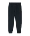 Burberry Ekd-embroidered Cotton Track Pants In Black