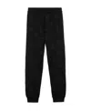 Burberry Ekd-embroidered Cotton Track Pants In Black