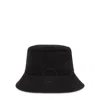 Burberry Ekd-embroidered Flat Crown Bucket Hat In Black
