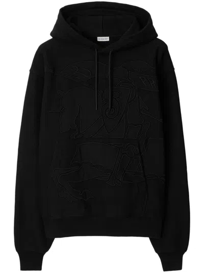 Burberry Black Embroidered Logo Sweatshirt