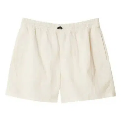Burberry Ekd Embroidered Nylon Shorts In White