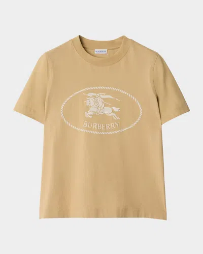 Burberry Ekd Embroidered Short-sleeve T-shirt In Neutral