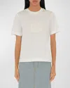 Burberry Ekd Embroidered Short-sleeve T-shirt In Chalk