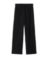 Burberry Ekd Embroidered Straight-leg Trousers In Black