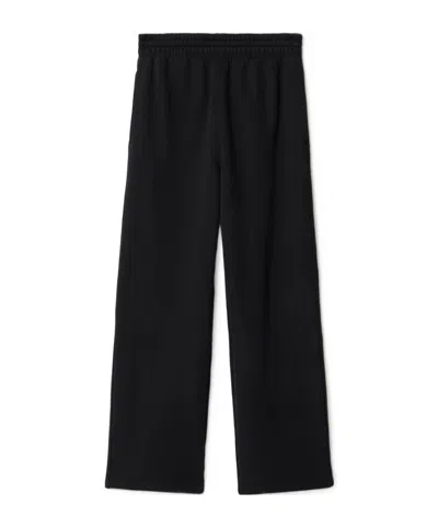 Burberry Ekd Embroidered Straight-leg Trousers In Black