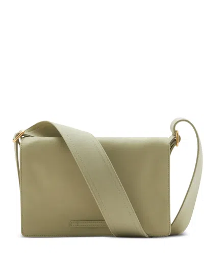 Burberry Ekd-embroidered Twill Shoulder Bag In Neutrals