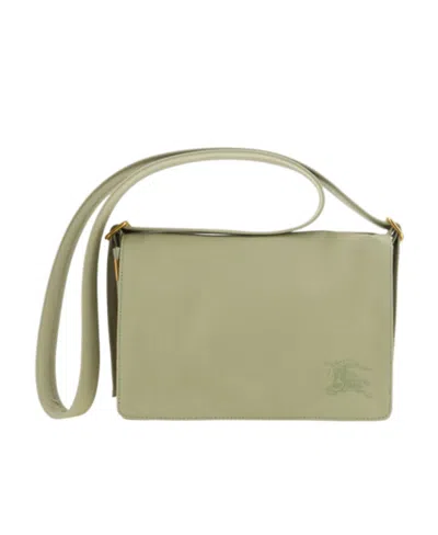 Burberry Ekd-embroidered Twill Shoulder Bag In Nude