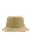 Burberry Ekd Embroidered Water Resistant Gabardine Bucket Hat
