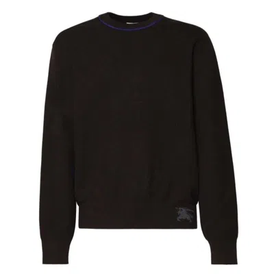 Burberry Ekd Embroidered Wool-blend Sweater In Brown