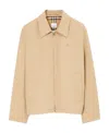 Burberry Cotton Gabardine Rain-resistant Jacket With Snap Buttons In Nude
