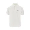 Burberry Polo Shirt Featuring Embroidery Ribbed Collar In White