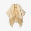 Burberry Ekd Fil Coupé Wool Cape In Neutral
