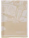 Burberry Ekd Frayed Scarf In Neutrals